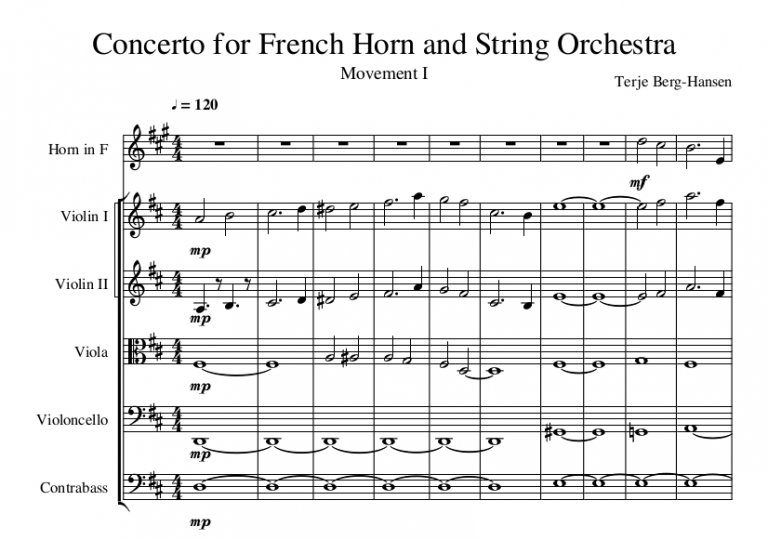 Concerto for French Horn and String Orchestra Terje BergHansen
